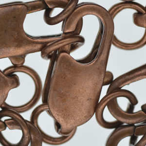 Antique Copper Finish - Lobster Clasp with 2 Rings