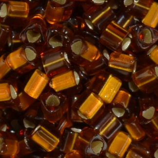 TOHO 11/o Triangle-Smoke Topaz Silver Lined Matte #11Tri34F