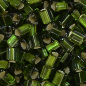 TOHO 11/o Triangle-Olivine Silver Lined Matte #11Tri37F