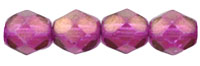 Czech Fire Polish 6mm-Halo Ethereal Madder Rose
