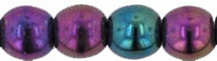 Czech 4mm Round-Iris Purple Metallic