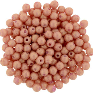 Czech 3mm Round-Pacifica Strawberry