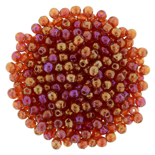 Czech 2mm Round - Ruby Iris Luster