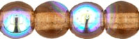 Czech 4mm Round-Smokey Topaz AB