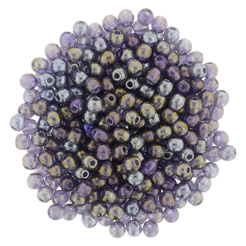 Czech 2mm Round - Tanzanite Iris Luster