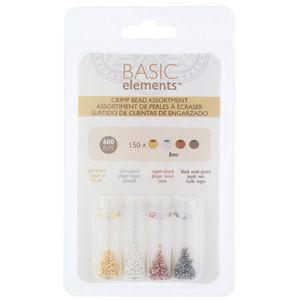 Assorted Plated Crimp Tube Bead Assortment * 600 Pieces
