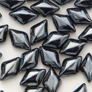 Czech GemDuo - Jet Hematite