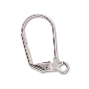 Silver Plate - Lever Back Earring * 12.5 x 15 mm * 3 Pairs