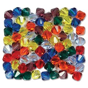 Preciosa Crystal-4mm Bicone Rainbow Mix * 144 Pieces