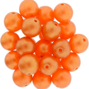 Czech 8mm Round-Sueded Gold Hyacinth