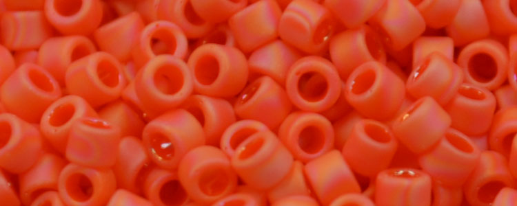 SuperDuo, orange opaque, perles à 2 trous (duo593140