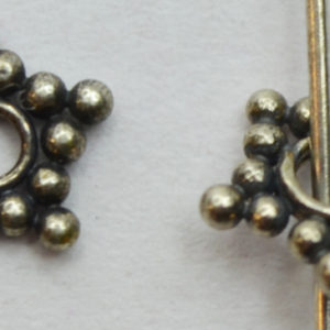 Bali Silver Spacer - 7mm Granulated Star Spacer Bead * 20 Beads