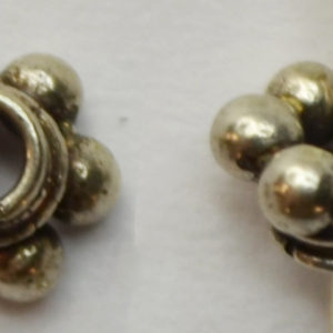 Bali Silver Spacer - 5mm Beaded Bead Cap / Spacer Bead * 10 each
