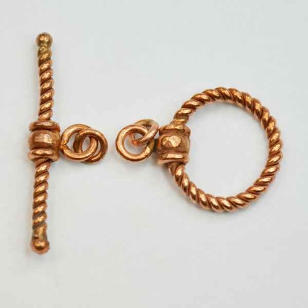 Handmade Java Copper Medium Twist Toggle