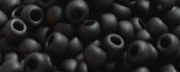 TOHO 8/o Round-Jet Black Matte Opaque #8T49F