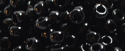 TOHO 11/o Round-Jet Black Opaque.  11T49
